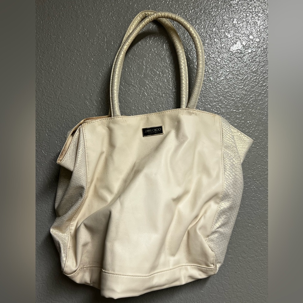 Jimmy Choo Parfums White Tote Bag, Preowned